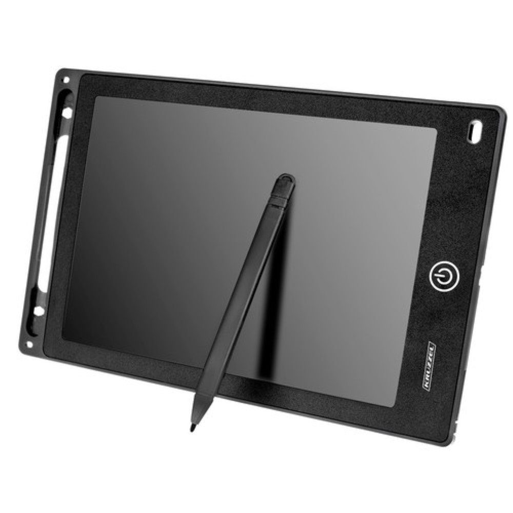 KRUZZEL Zaubertafel SKINBOOK Zeichentablett L 8,5" - Neopren, Tragbar, Umweltfreundlich, (Zeichentablett Set für kreative Nutzung, Notizen und Skizzen, Zeichentablett, Stift, CR 2025 Batterie, Trageband-Loch, Farbe Schwarz), Ultradünnes Design, umweltfreundlich, staubfrei, tragbar