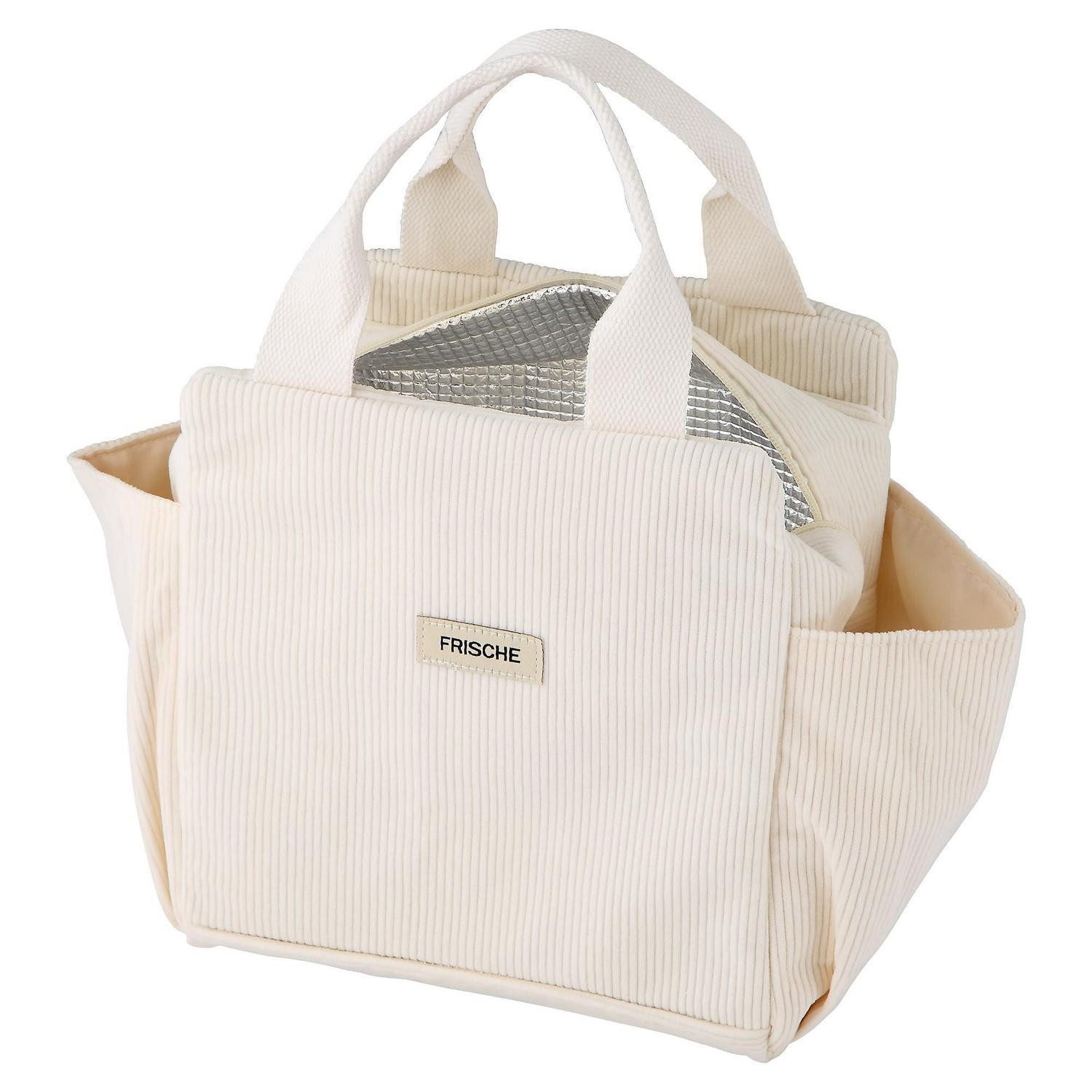 LuxusKollektion Kühltasche Kühltasche 12L Isoliertasche Aluminiumfutter Wasserdicht Beige