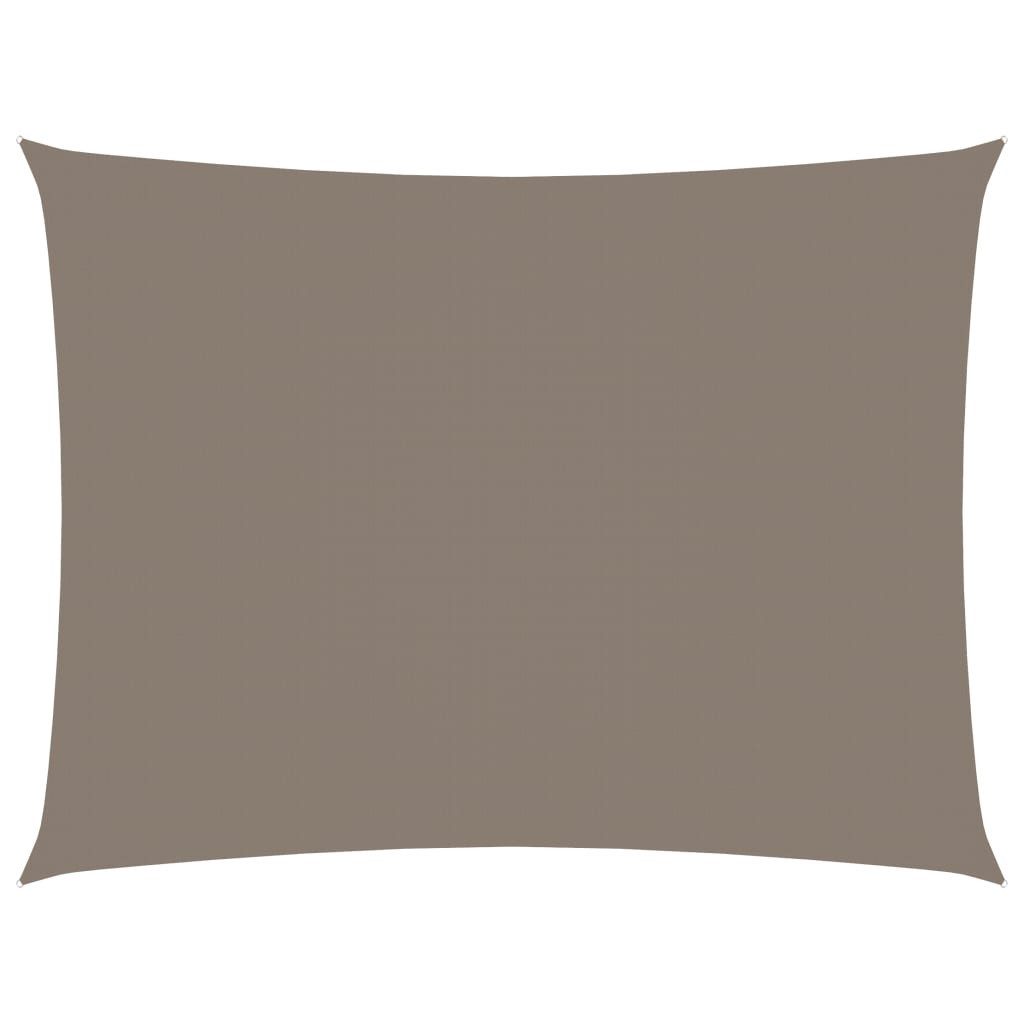 Sonnensegel 6 x 7 m Sonnensegel Oxford-Gewebe Rechteckig 6x7 m Taupe Beschattung