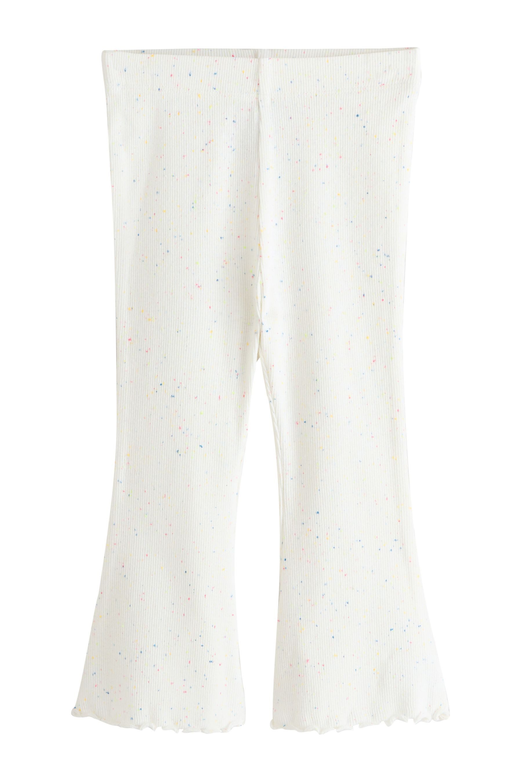 Leggings Gerippte Leggings mit Schlag