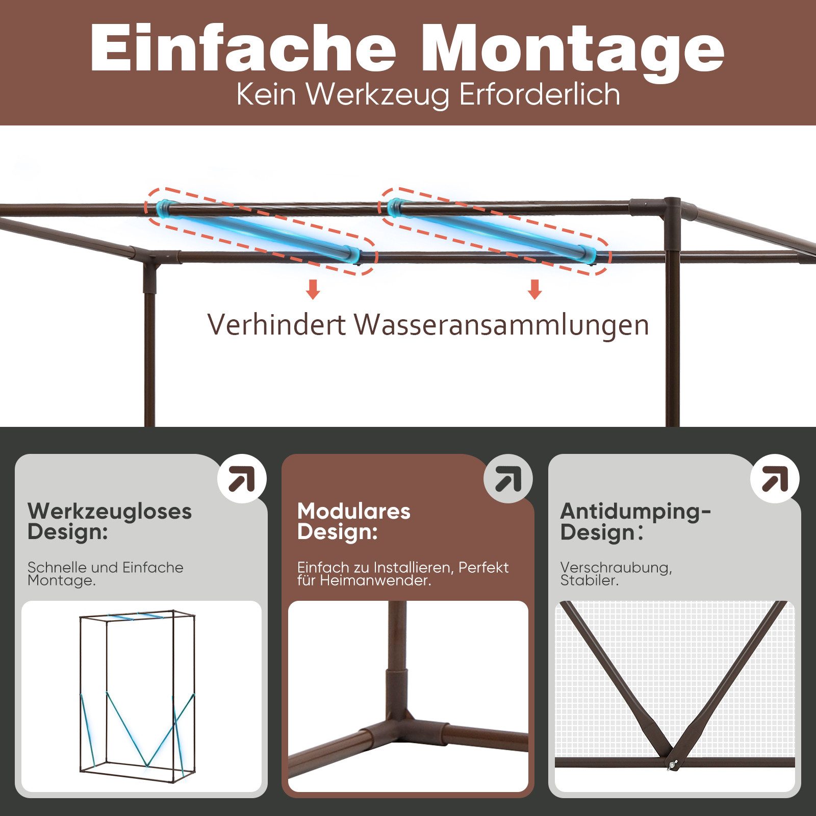 Sekey Foliengewächshaus Tomatengewächshaus Tomatenhaus Foliengewächshaus 50 x 100 x 150 cm, Gartenhaus Frühbeet Tomatenhaus Gemüse Treibhaus mit PE Gitterfolie