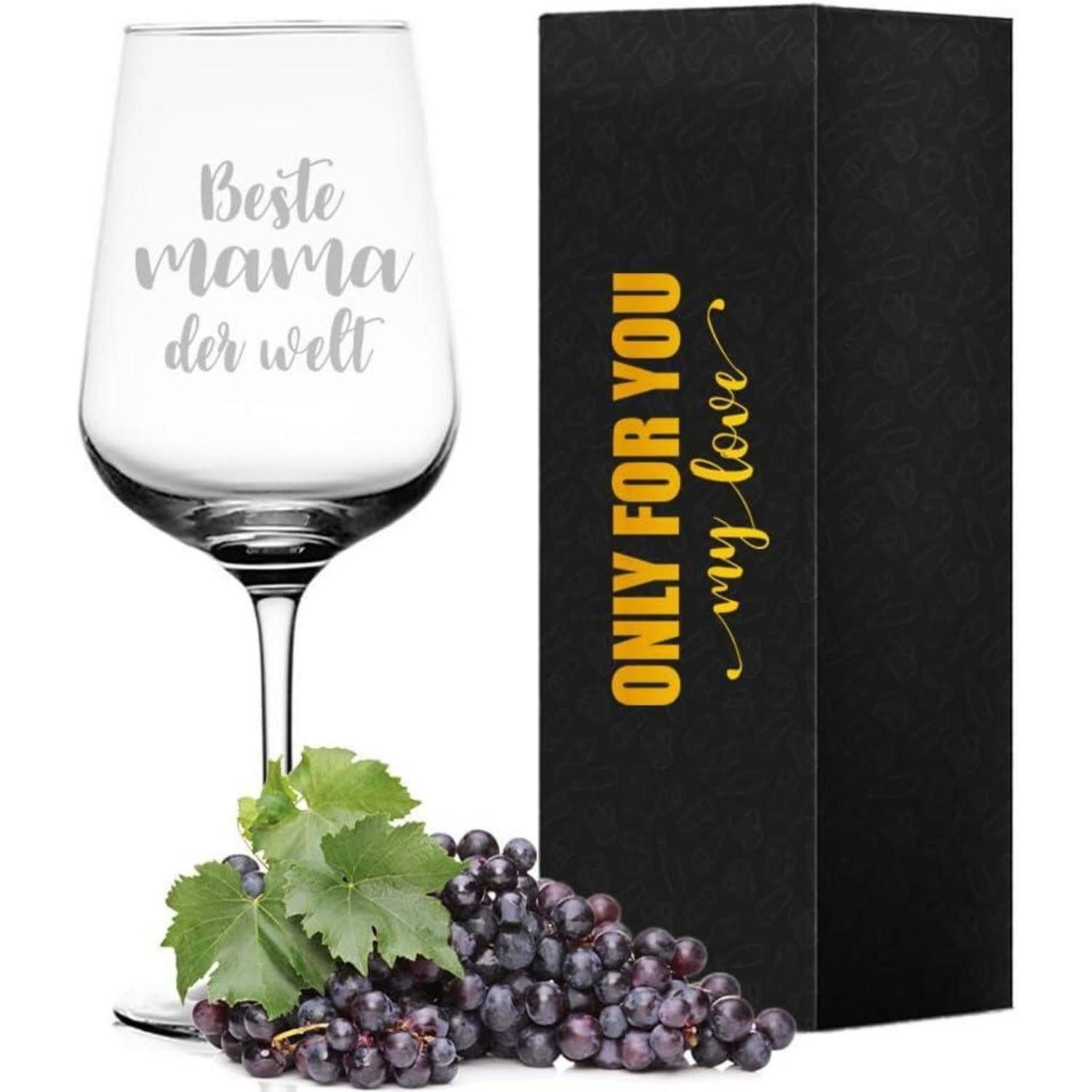 LuxusKollektion Weinglas Weinglas Rotweinglas Spruch beste Mama Welt Geburtstag Für Mama