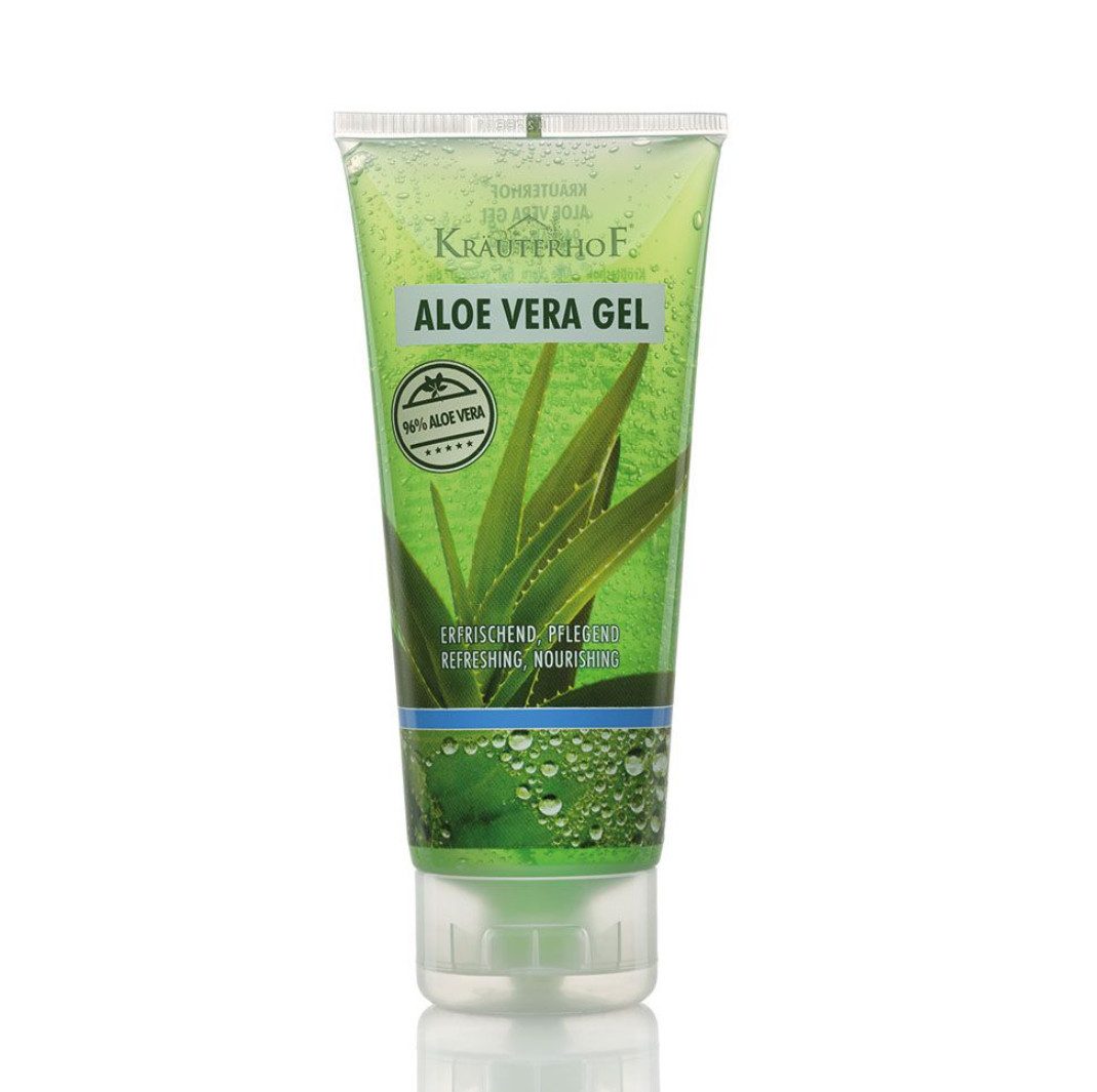 Kräuterhof Körpergel KräuterhoF Aloe Vera Gel 200 ml beruhigendes Hautgel, 1-tlg., Hoher Aloe-Vera-Anteil (96), Erfrischende, leichte Gel-Textur