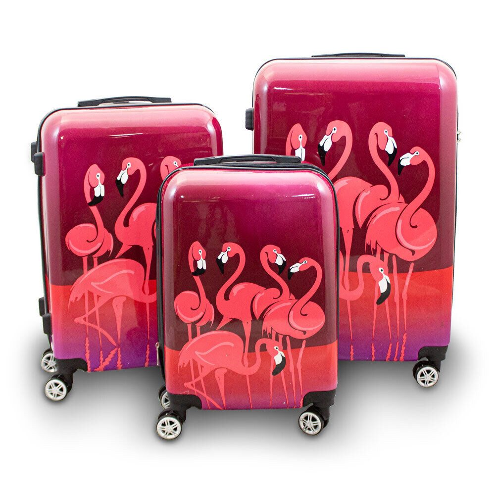 Berwin Kofferset Design Kofferset 3-teilig - Flamingo, (Set, 3 tlg., MS-17437)