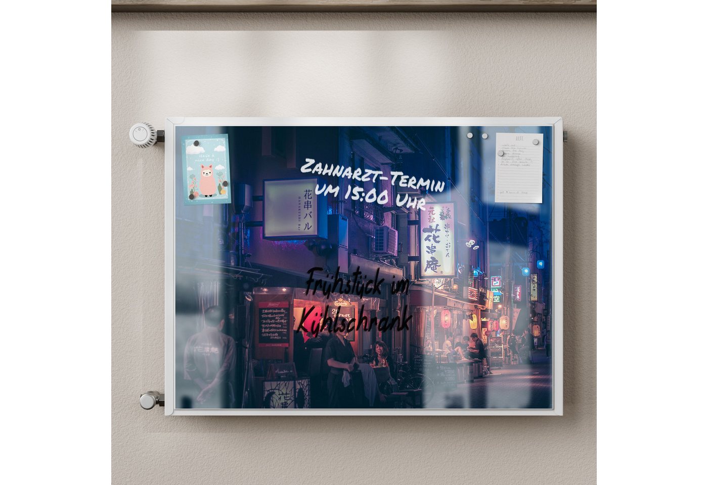 Thumbnail - DEQORI Magnetfolie 'Neon Nachtstraße', Heizung Magnetmatte magnetisch Magnetfolie Folie Schutz