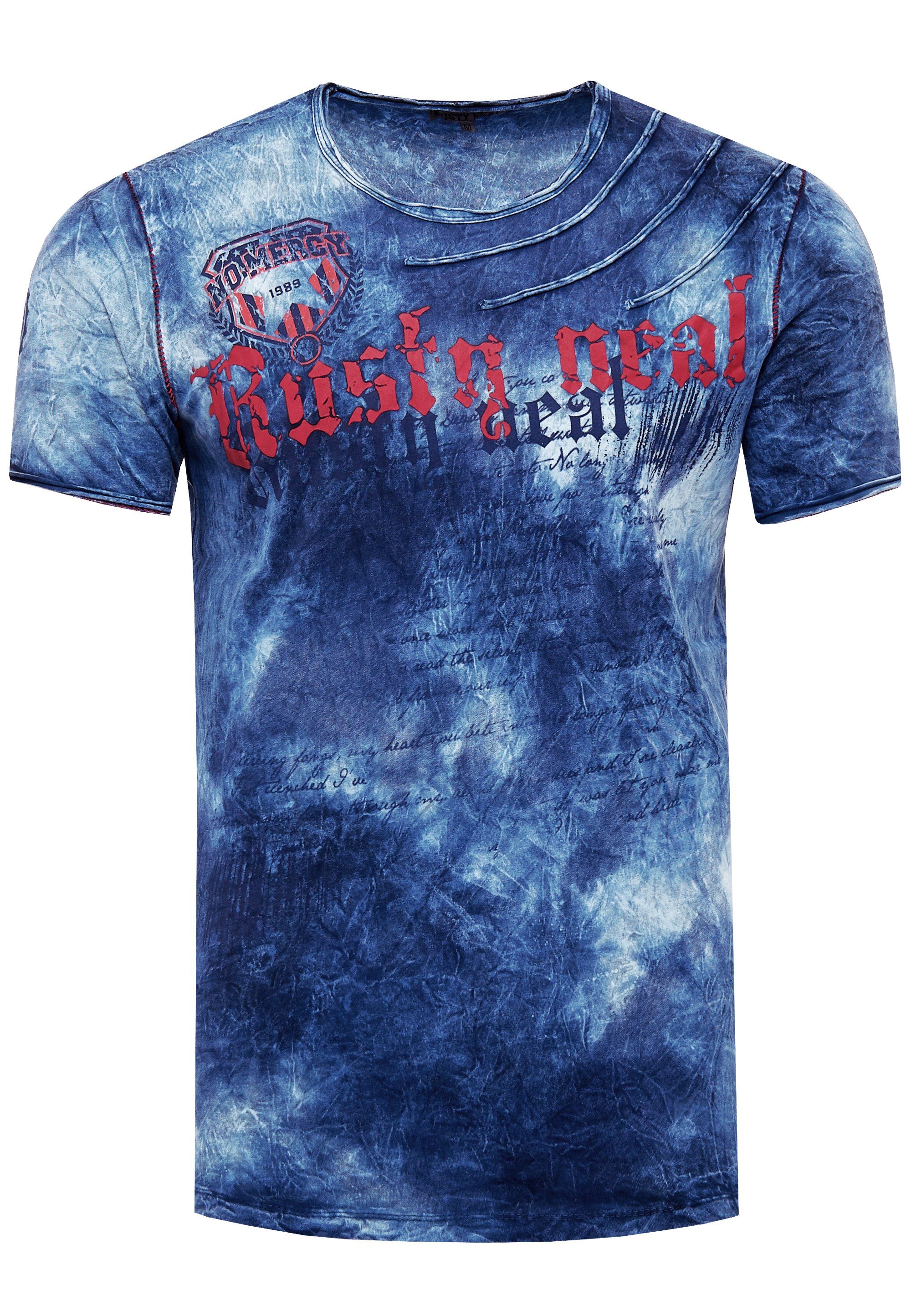 Rusty Neal T-Shirt mit toller Batik-Optik