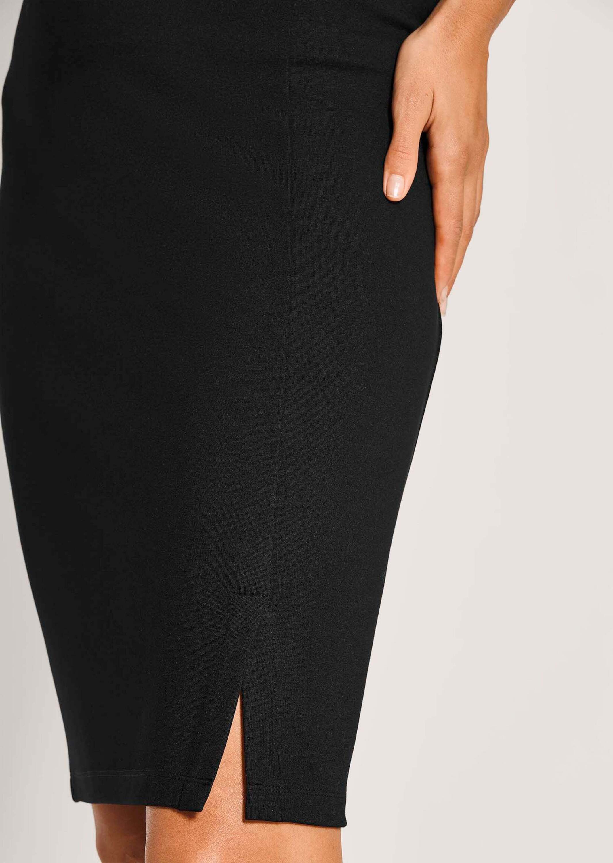 MADELEINE Bleistiftrock Eleganter Jersey-Rock mit Schlitz Stretch-Rock ohne Bund, mit Schlitz und knieumspielender Länge – Bild 4 von 5