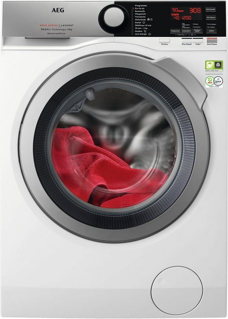 AEG L8FEA70490 Waschmaschine / UniversalDose Schublade / Ă–KOMix – Faserschutz / ProSteam® – Auffrischfunktion / 9,0 kg / Leise / Mengenautomatik / Nachlegefunktion / Wasserstopp / 1400 U/min