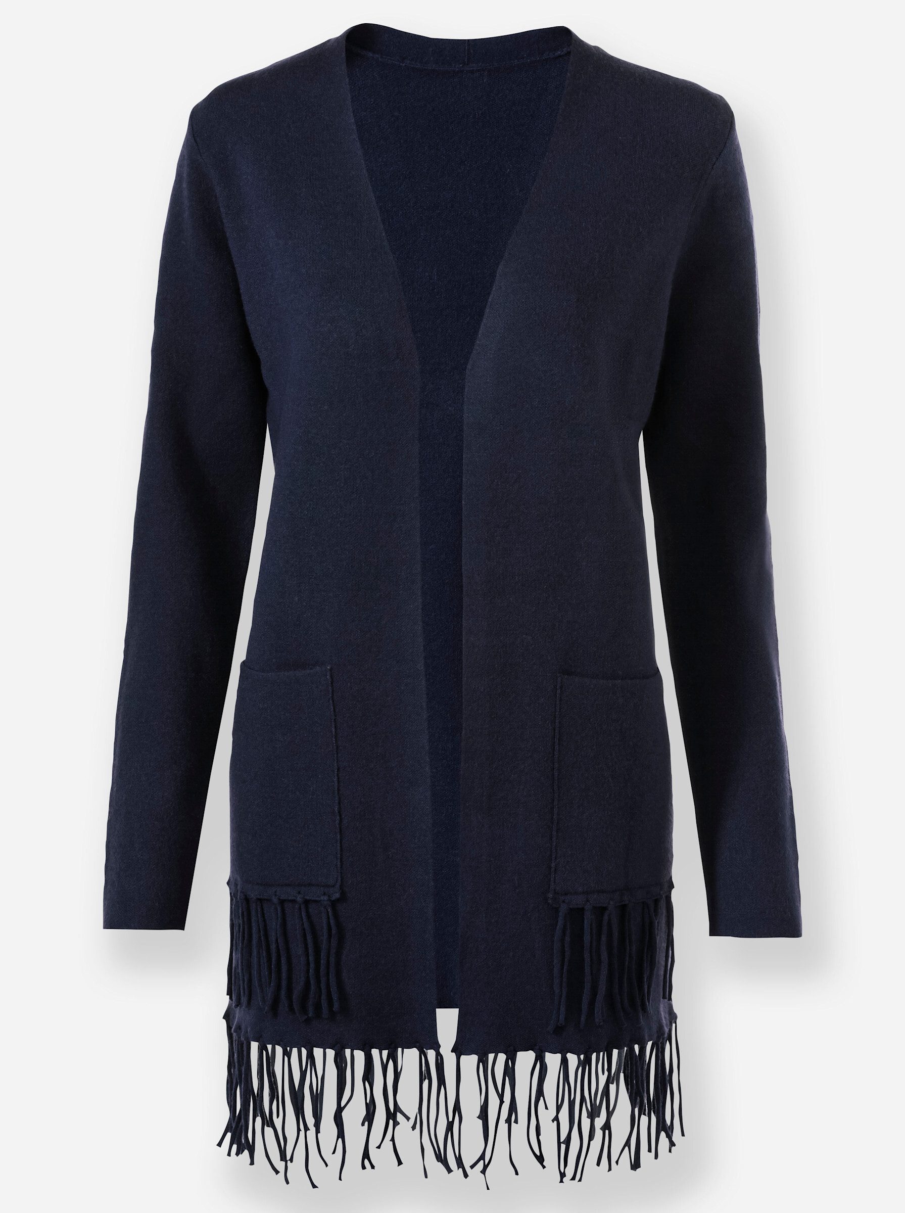 Strickjacke Strickjacke Langarm Feinstrick, Jacquard