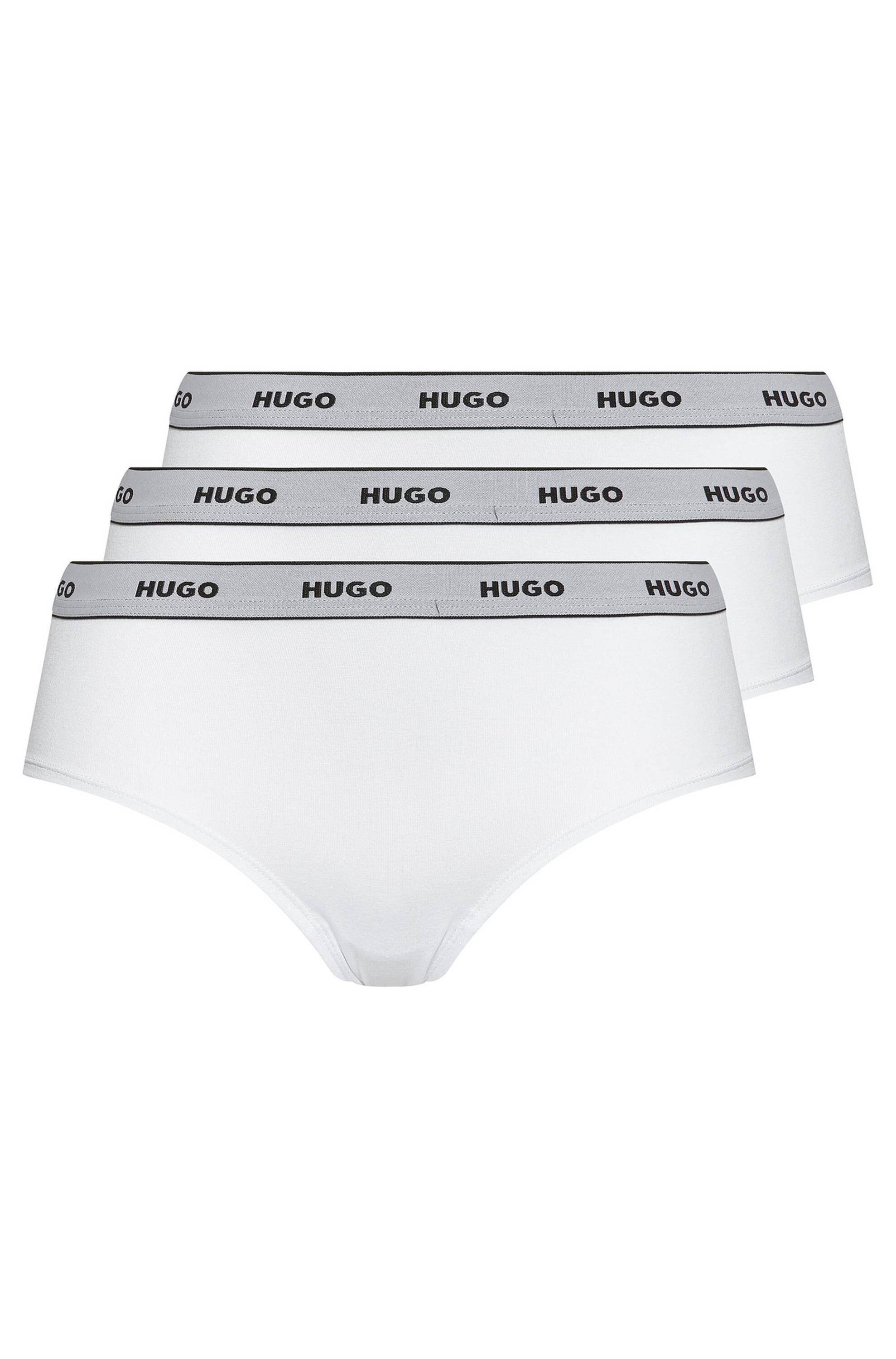 HUGO Slip Damen Hipster, 3er Pack - Hipster Stripe Weiß