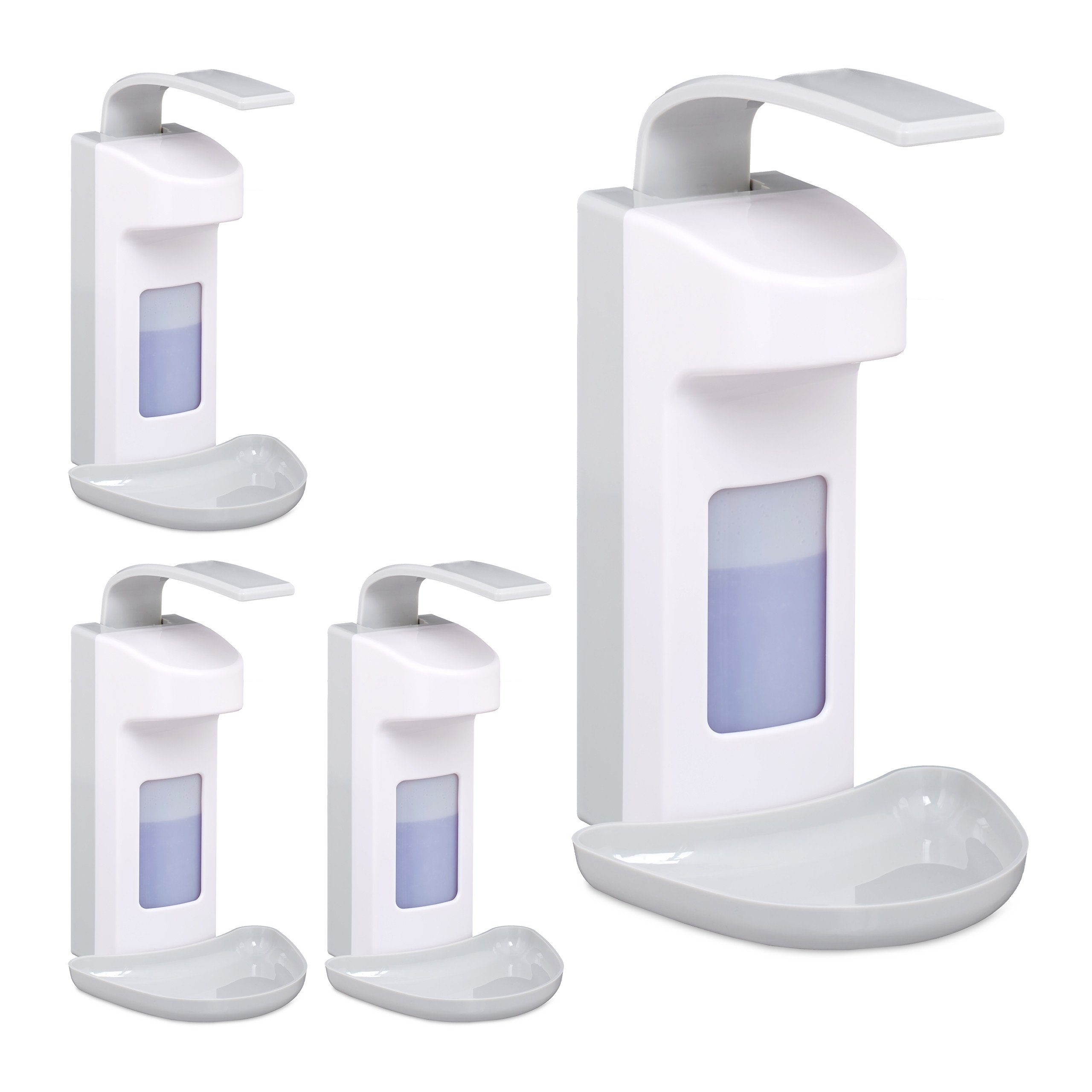 Desinfektionsmittelspender 4 x Desinfektionsspender mit Schale