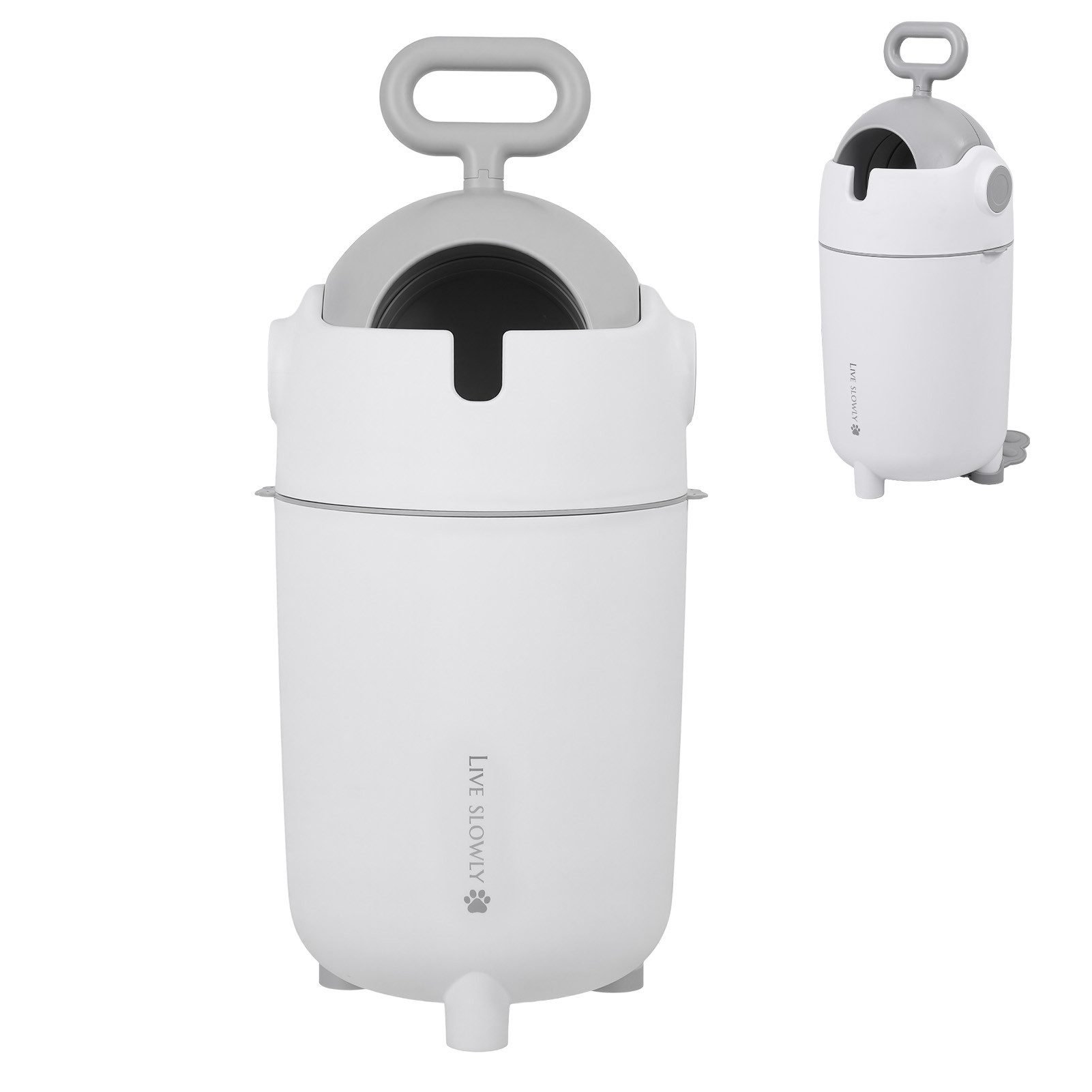 Rutaqian Windeleimer Baby Windeleimer 12L, Geruchsdichter Windelmülleimer mit Trennfach, Windel Eimer Cartoon Design, Geruchsarme Windeltonne Große Kapazität