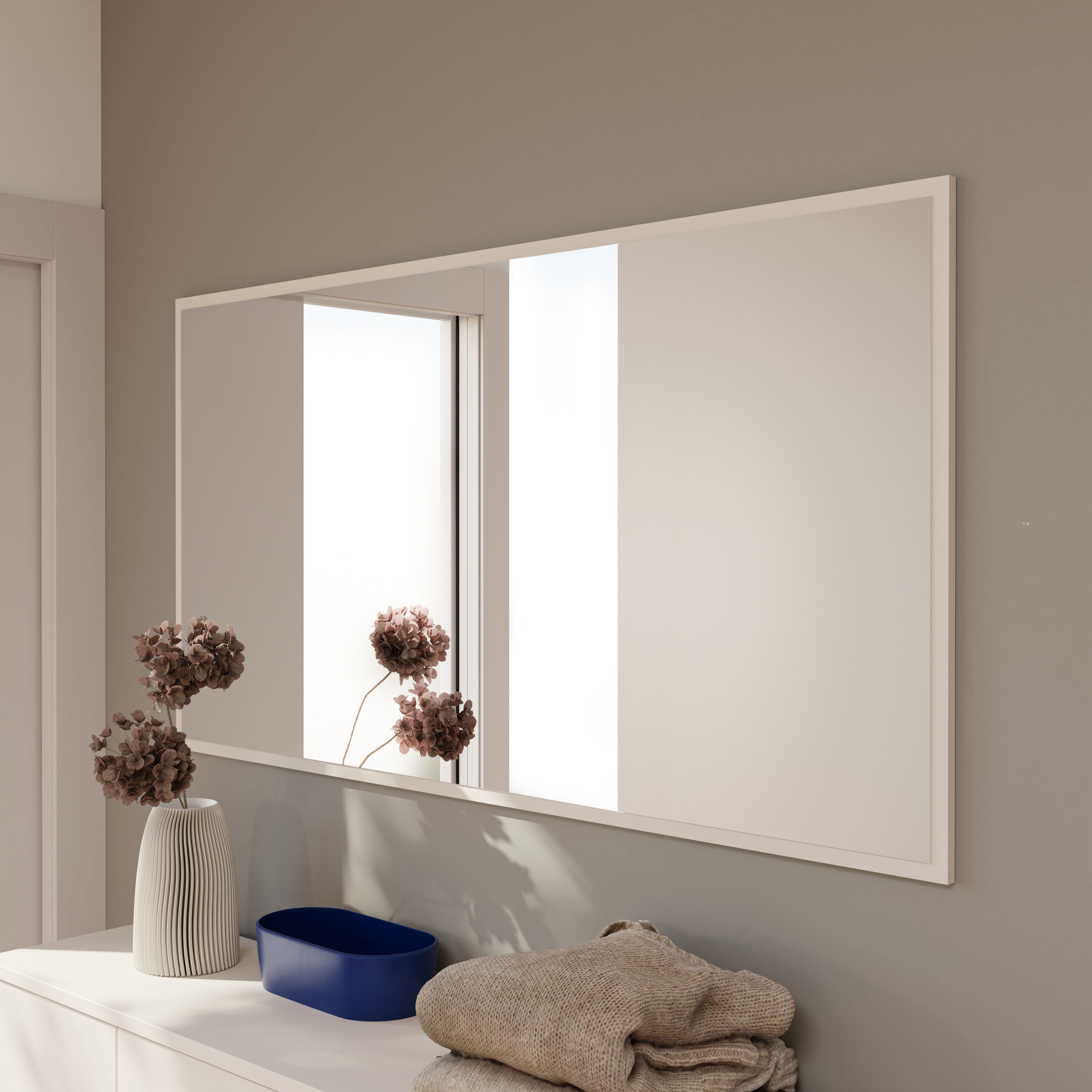 FORTE Garderobenspiegel, B/H/T 143,4/76/1,8 cm, Wandmontage günstig online kaufen