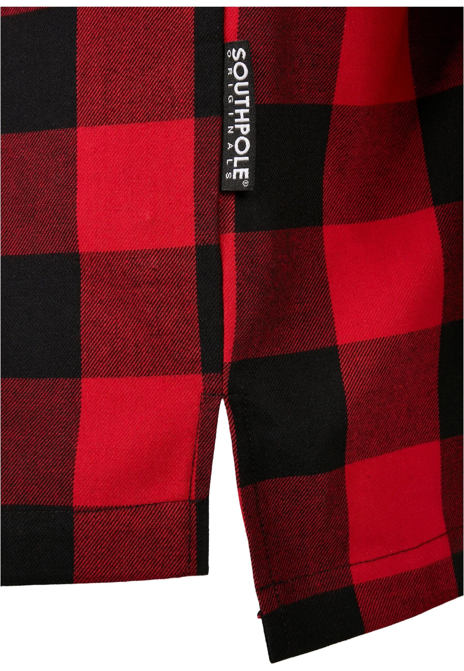 Southpole Shirt Herren red Southpole Flannel (1-tlg) Langarmshirt Check