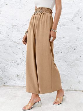 KIKI Loungepants Damenhose mit weitem Bein – Sommer-Freizeithose Baumwolle Leinen