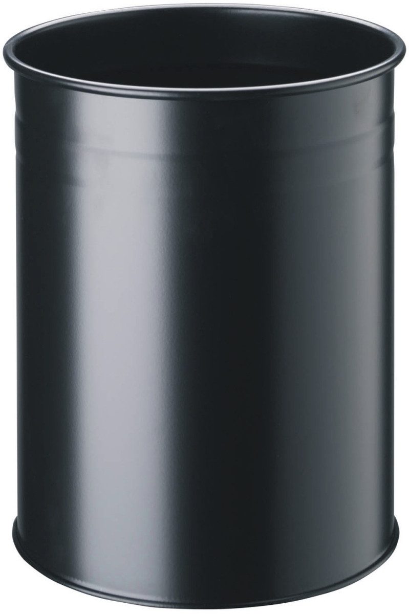 DURABLE Papierkorb Papierkorb Metall rund 15l schwarz
