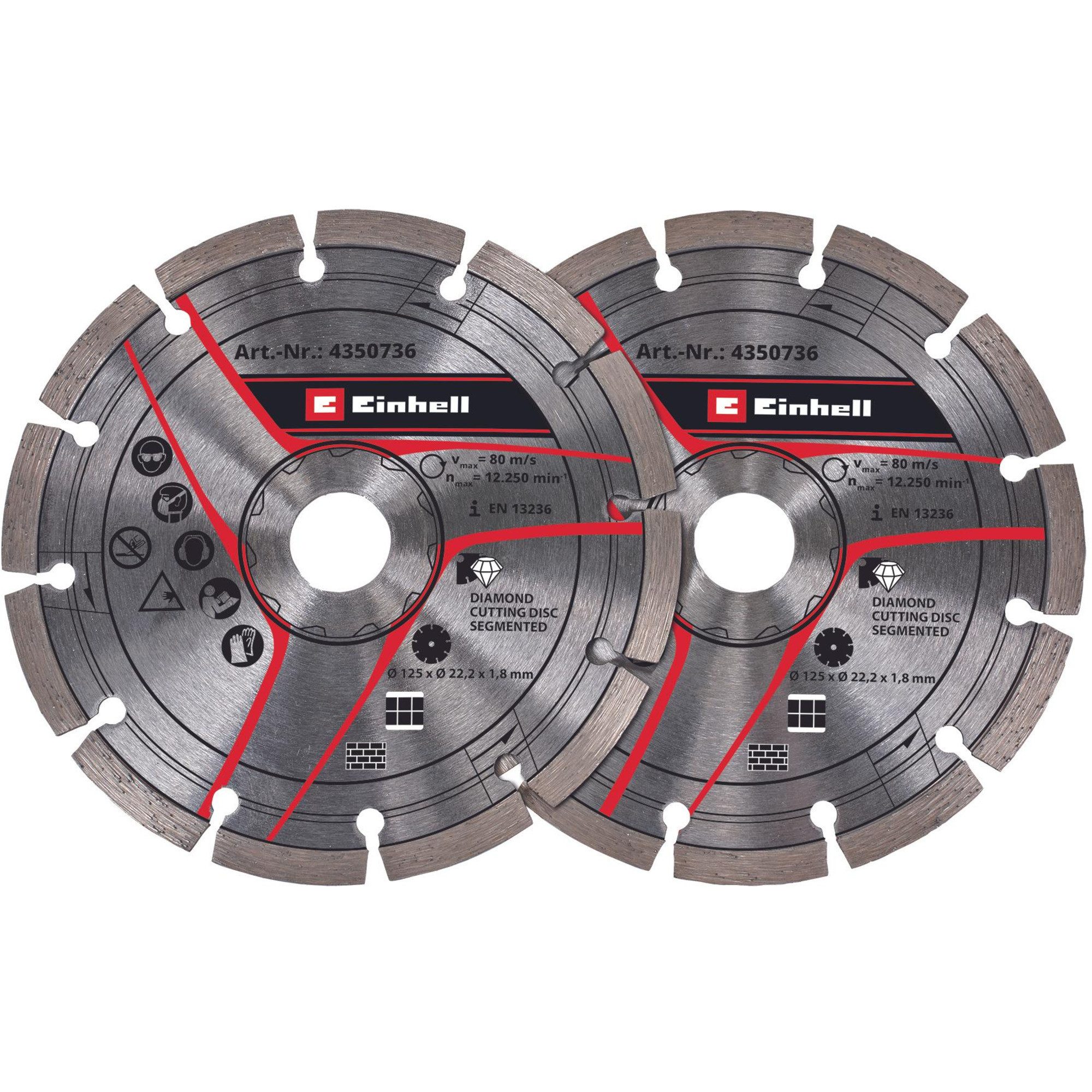 Einhell Trennscheibe EINHELL Diamant-Trennscheiben 4350736, Ø 125mm, (2, Ø 125 mm