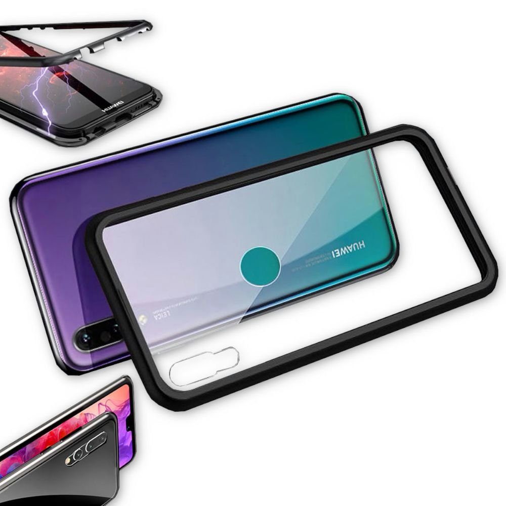 Wigento Handyhülle »Für Huawei Y7 2019 Magnet / Metall / Glas Case Bumper  Schwarz / Transparent Tasche Hülle Etuis Neu« online kaufen | OTTO