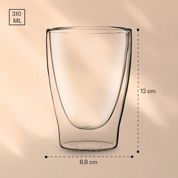 Feelino Thermoglas DUOS doppelwandiges Glas 310 ml, Glas