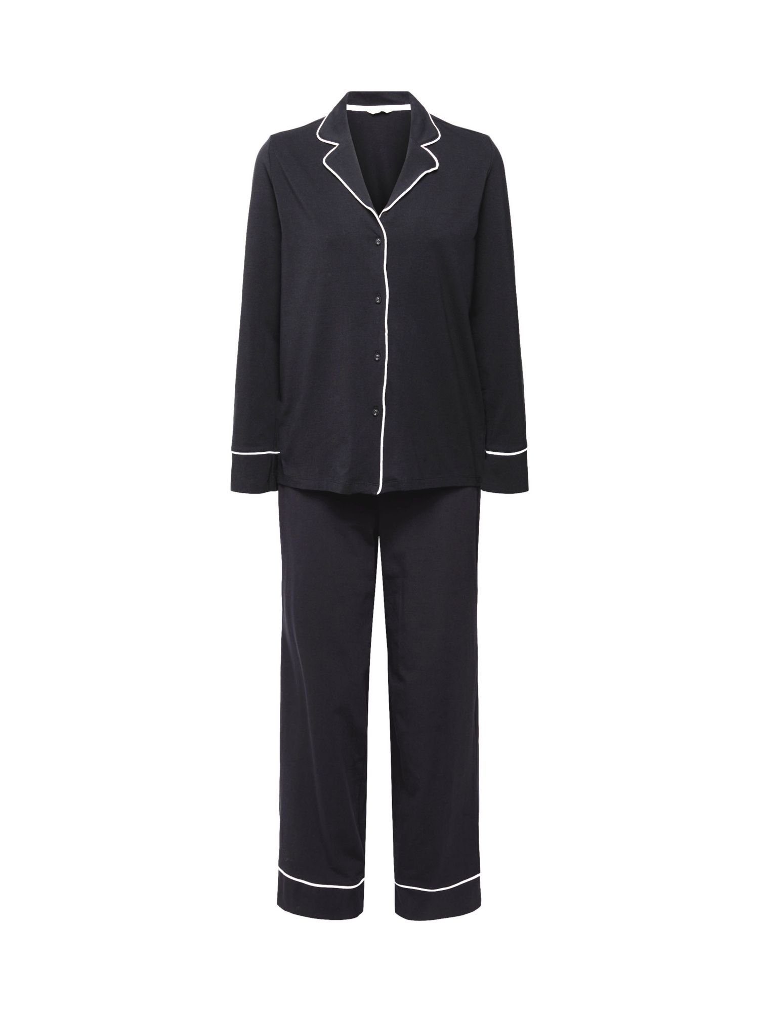 Esprit Pyjama Langer Jersey-Pyjama BLACK | Pyjamas