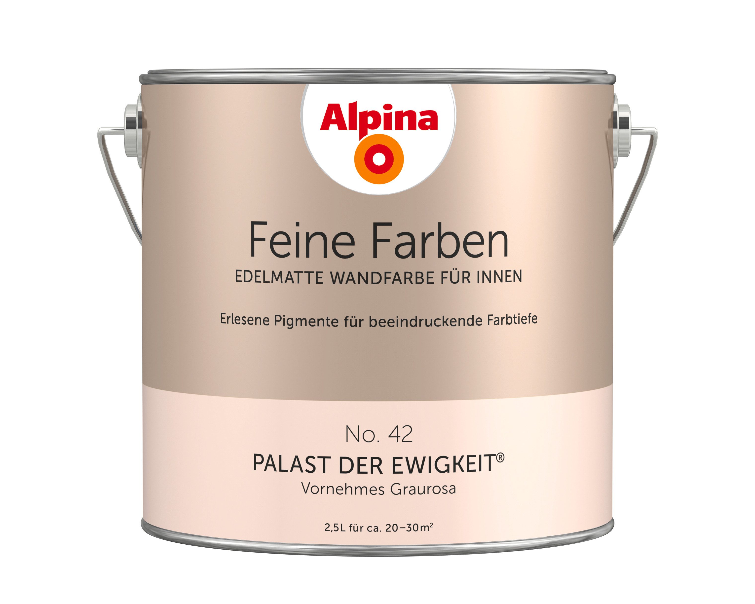 Wandfarbe Alpina Feine Farben edelmatt 2,5 Liter - Farbfamilie Rot