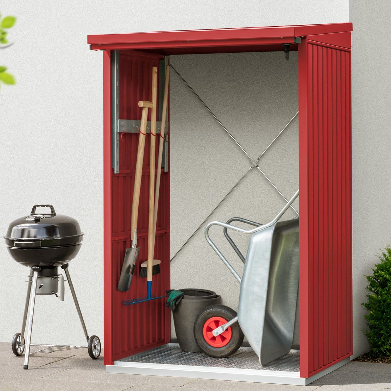 Hörmann Ecostar Kaminholzregal aus Metall "Trend Typ 1", feuerverzinktes Stahlblech