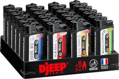 DJEEP Feuerzeuge DJEEP Feuerzeuge, bis zu 3.500 Zündungen, „Tape“-Design – 24 Stück (24-St)
