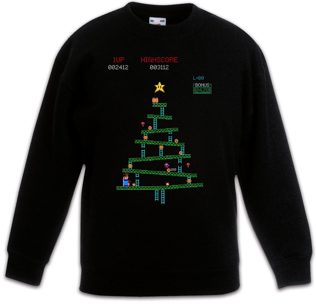 Sweatshirt Kong Christmas Tree Kinderpullover King X-Mas Bad Weihnachtsmann Merry