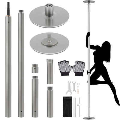 Yaheetech Pole Dance Stange, Tanzstange 45 mm, 225 bis 274,5 cm Höhenverstellbar, Strip Stange