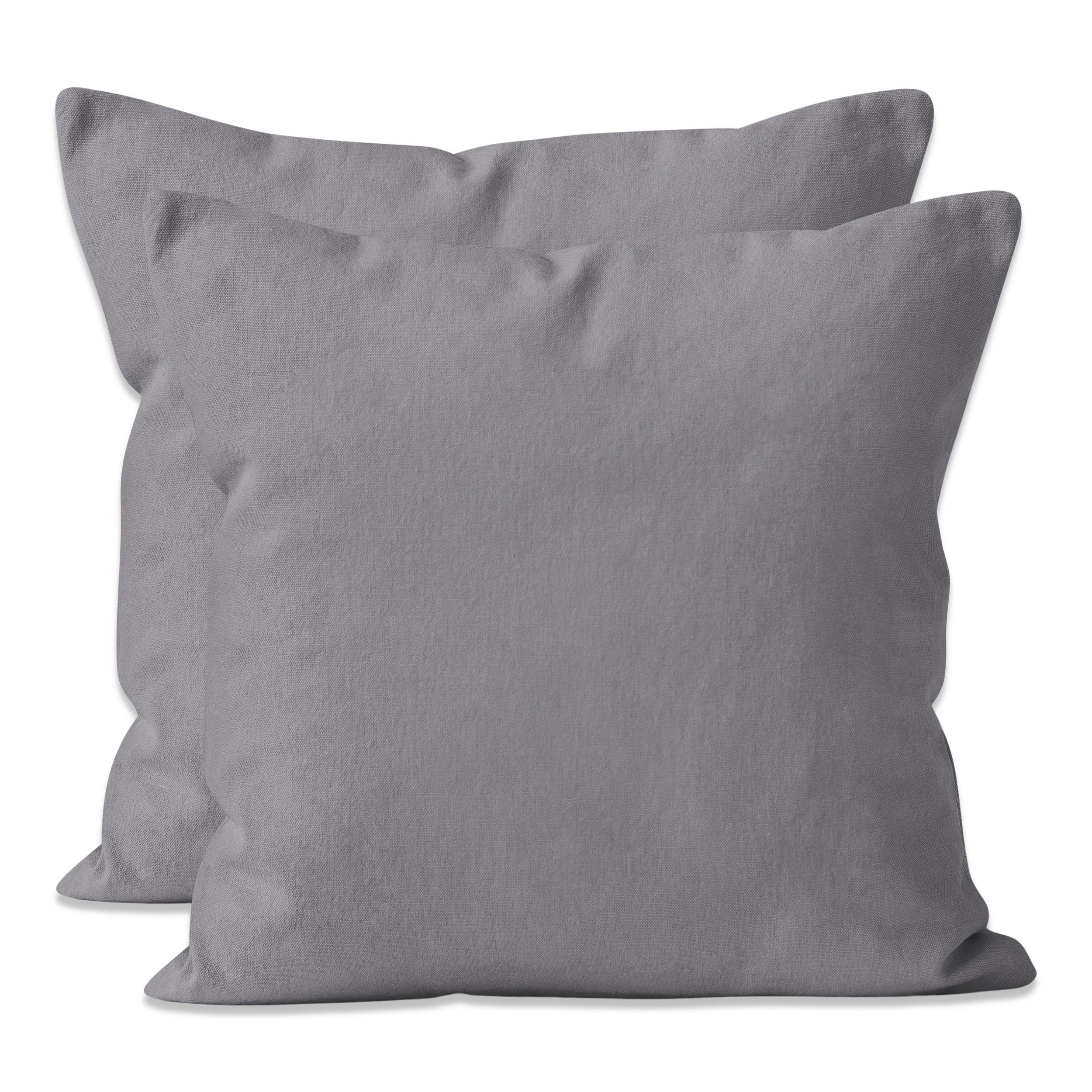 Kissenbezug 2-er Set Kissenhülle Mikrofaser 40x40 40x80 80x80 mit Reißverschluss