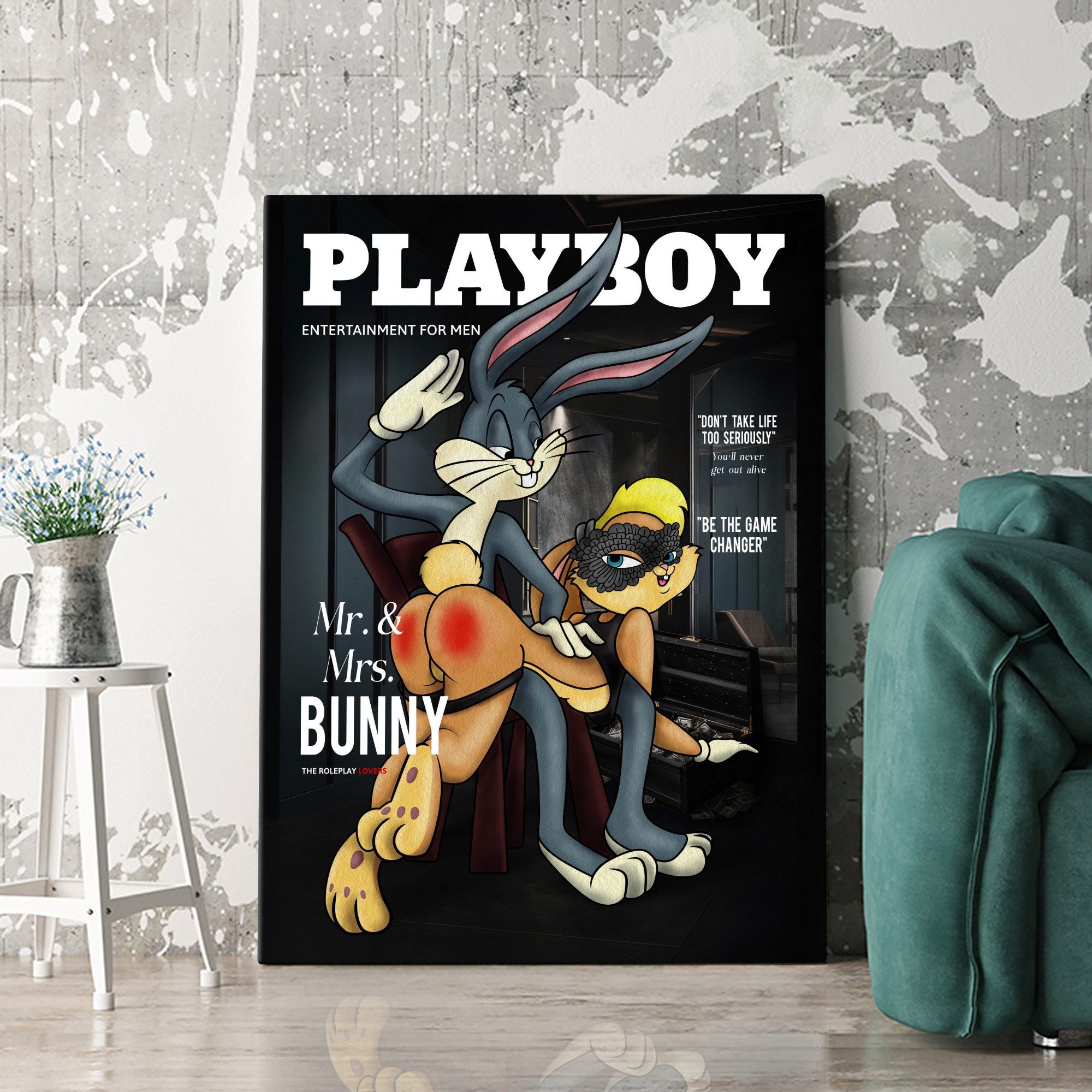 Artmazing Leinwandbild Playbunny, Playbunny, gesp. auf FSC Echtholz-Keilrahmen, in versch. Größen