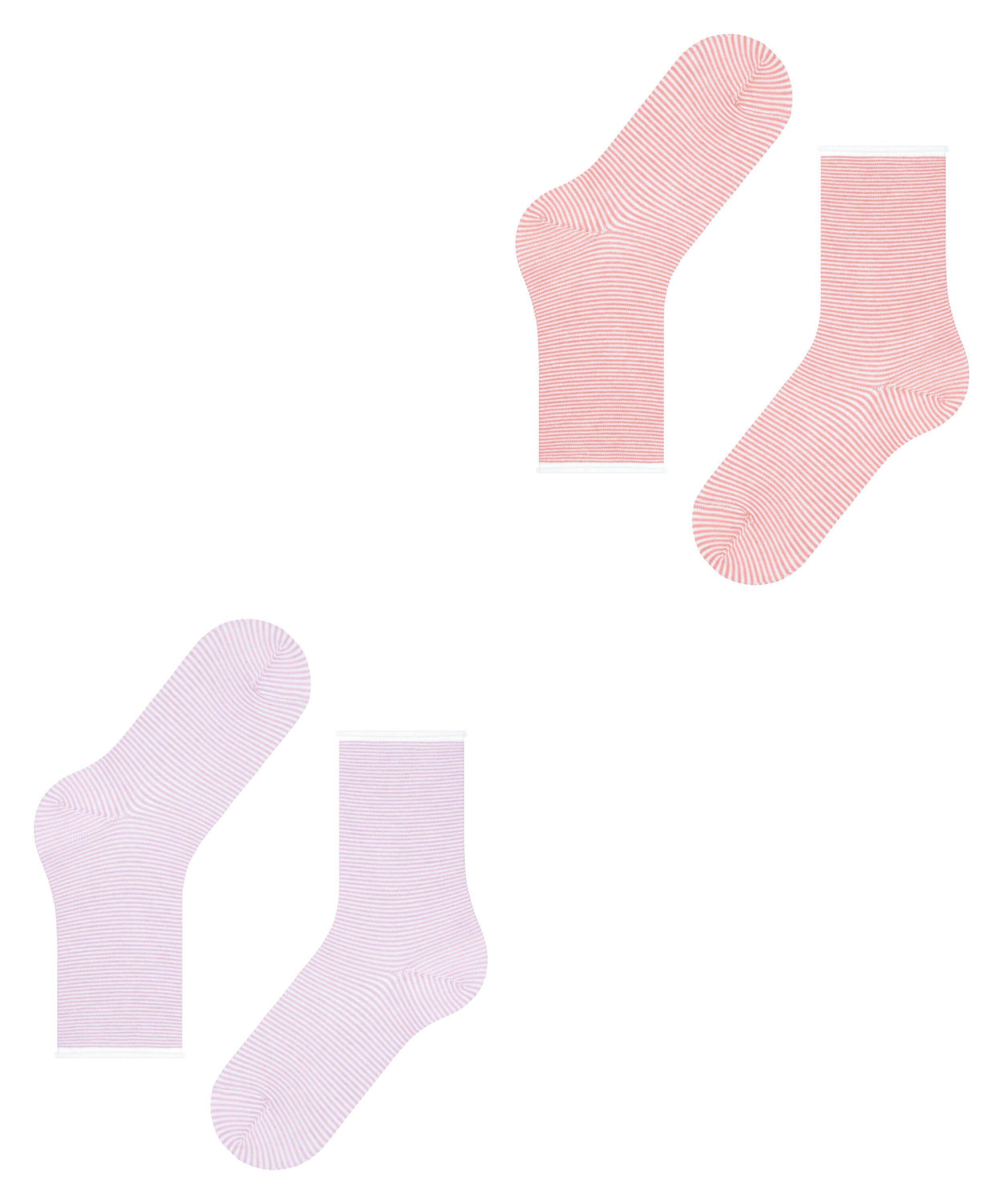 (0050) (2-Paar) sortiment 2-Pack Esprit Socken Stripe Allover