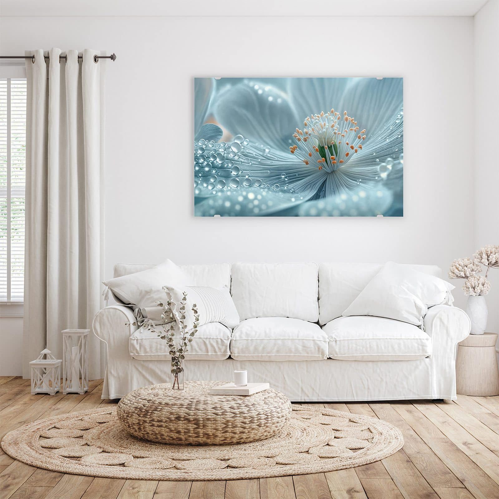 Primedeco Glasbild Wandbild Blumenpracht mit Aufhängung, günstig online kaufen