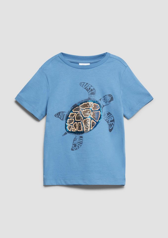 s.Oliver Kurzarmshirt T-Shirt T-Shirt mit Wendepailletten