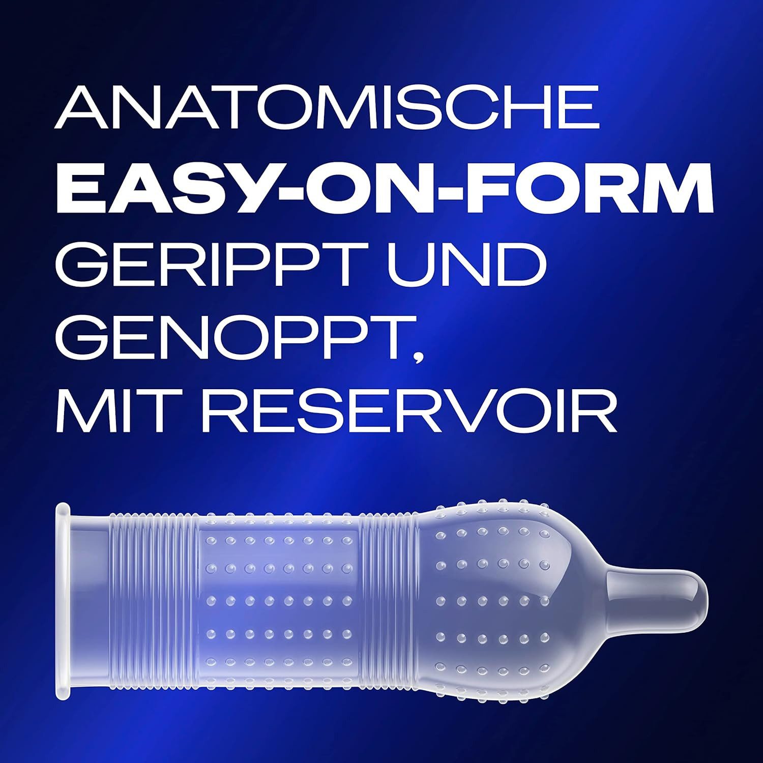 durex Kondome Intense, 22 St., Komfortabler Sitz, mit Noppen, Rippen & viel Desirex-Gel