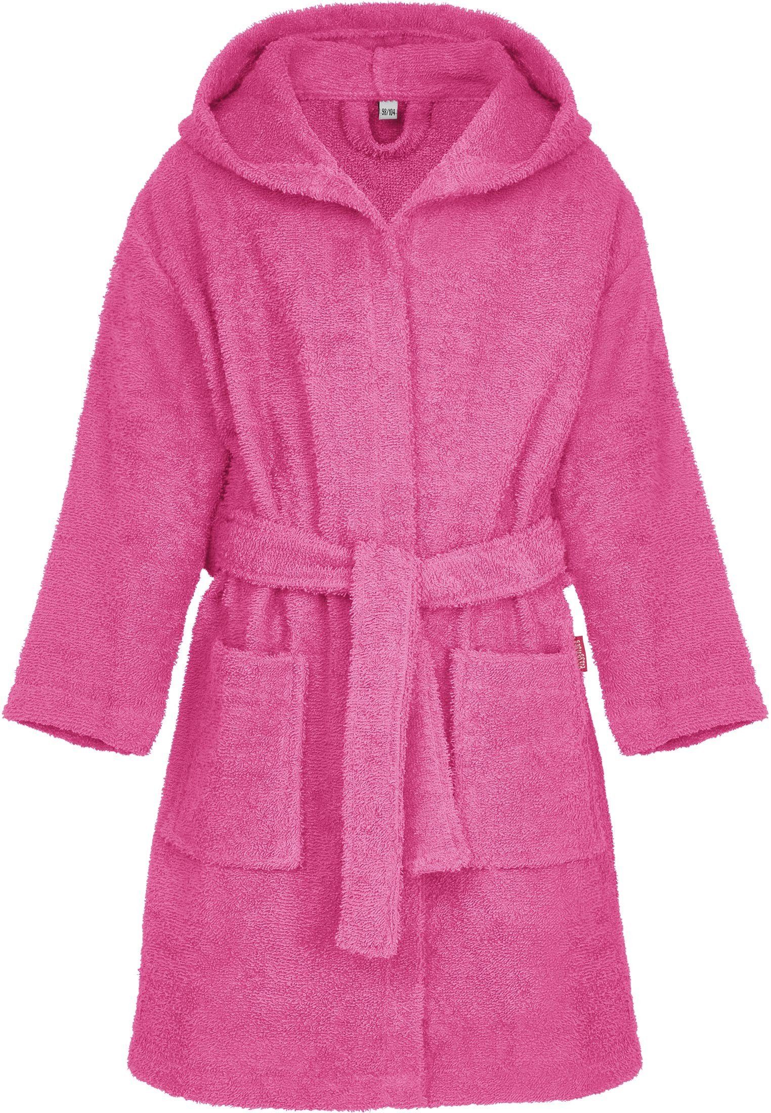 Mädchen Playshoes und Kinderbademantel Jungen für Frotte-Bademantel pink