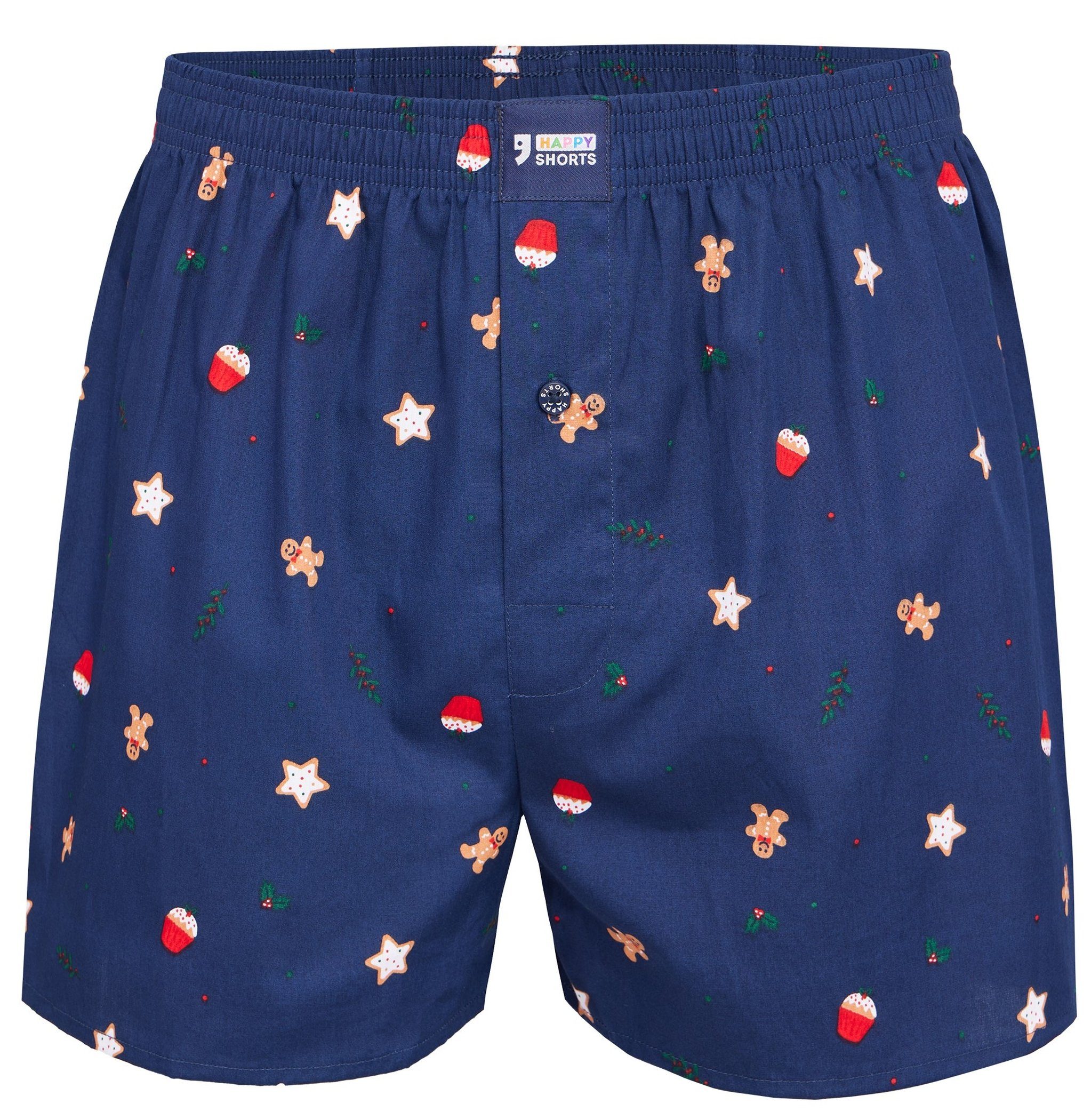 Shorts Kekse Cookies - Weihnachten Boxershorts HAPPY (1-St) Boxershorts SHORTS american Webboxer Happy