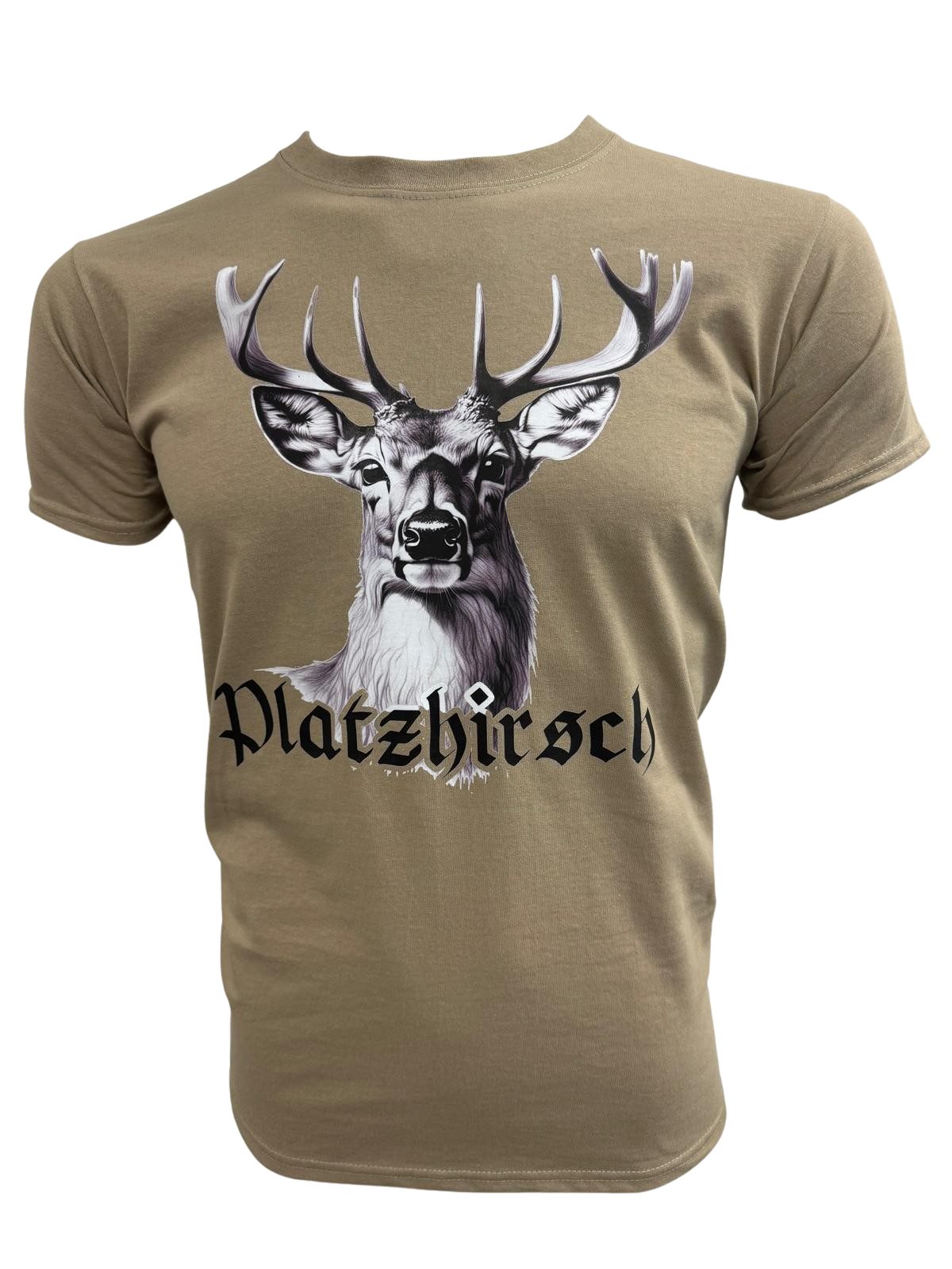 PAULGOS Print-Shirt Herren T-Shirt, "Platzhirsch", Hirschkopf günstig online kaufen
