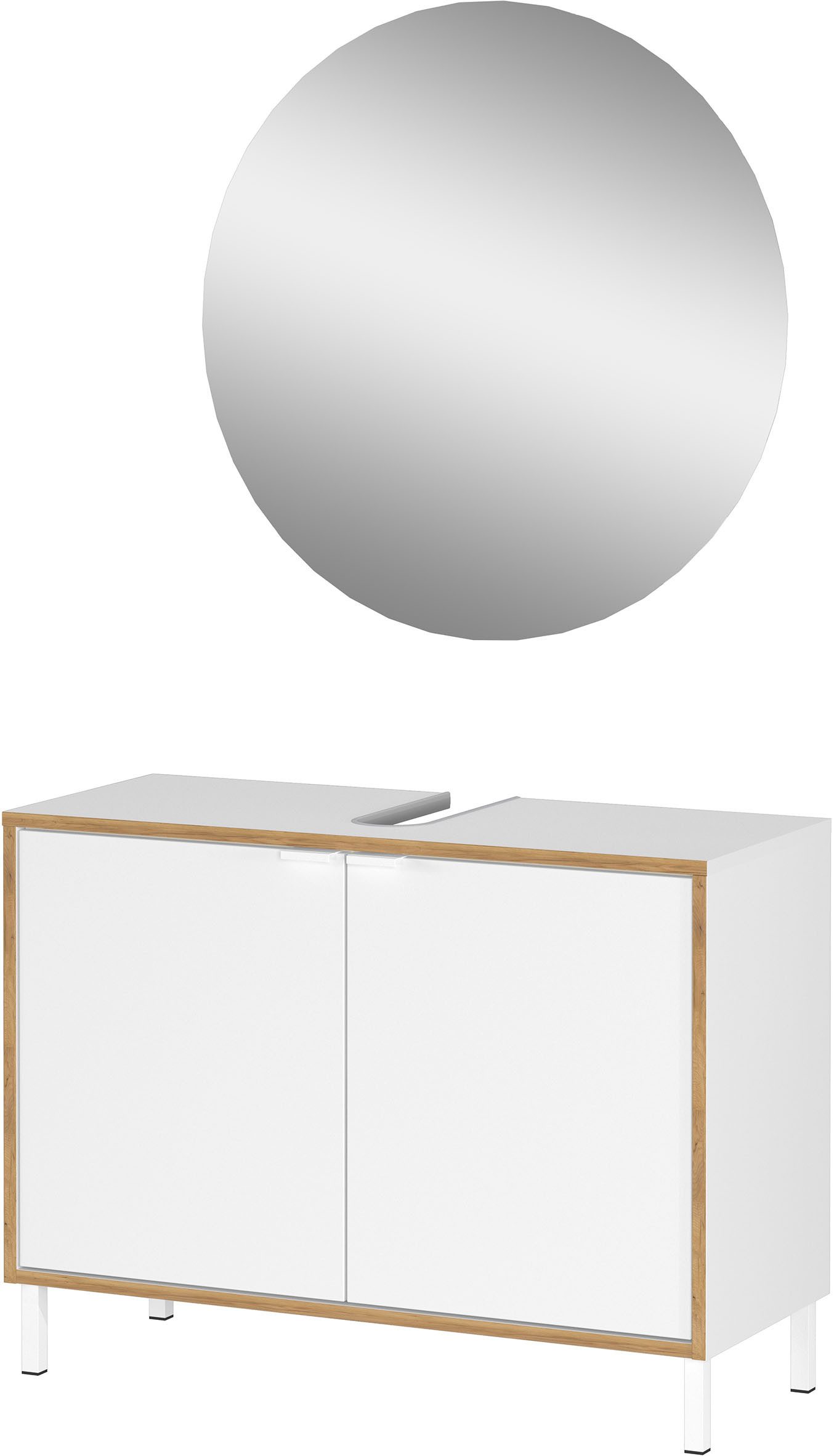 GERMANIA Badmöbel-Set GW-Topeka, (2-St), 2 tlg. Set mit Siphonausschnitt