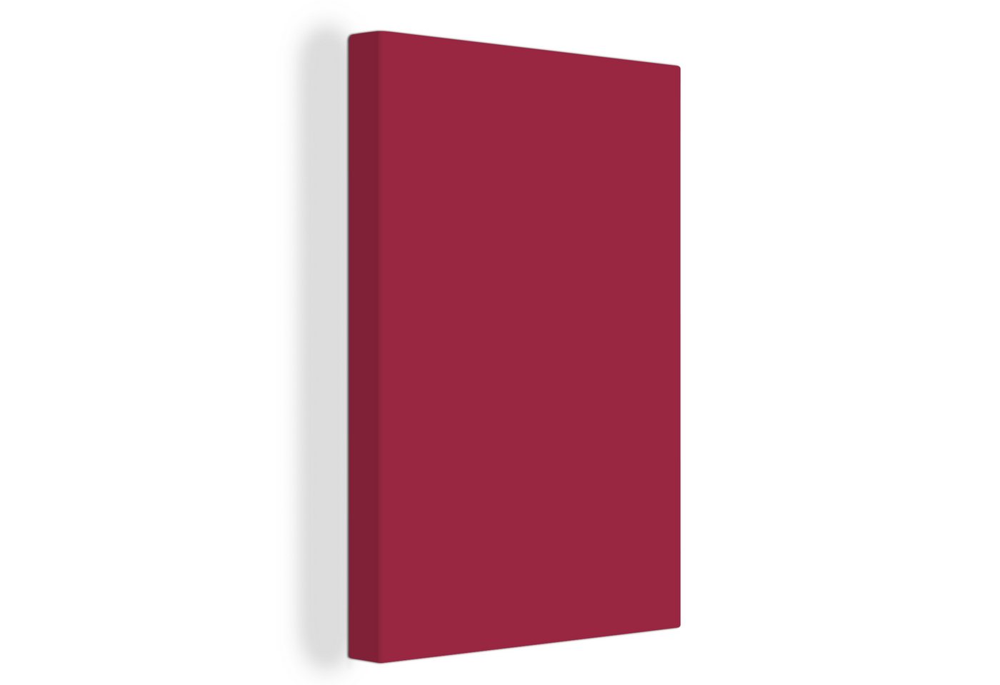 OneMillionCanvasses® Leinwandbild Rot - Einfarbig, Fotodruck (1 St), Leinwand Canvas Wandbild, Wanddekoration 20x30 cm