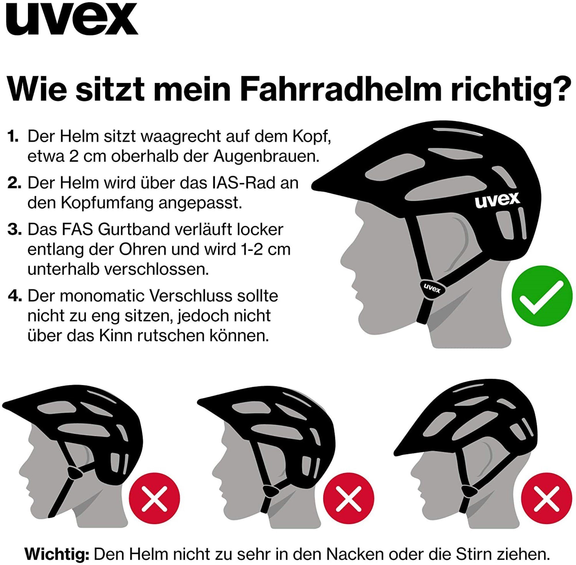 Uvex Fahrradhelm i-vo cc white carbon-look mat