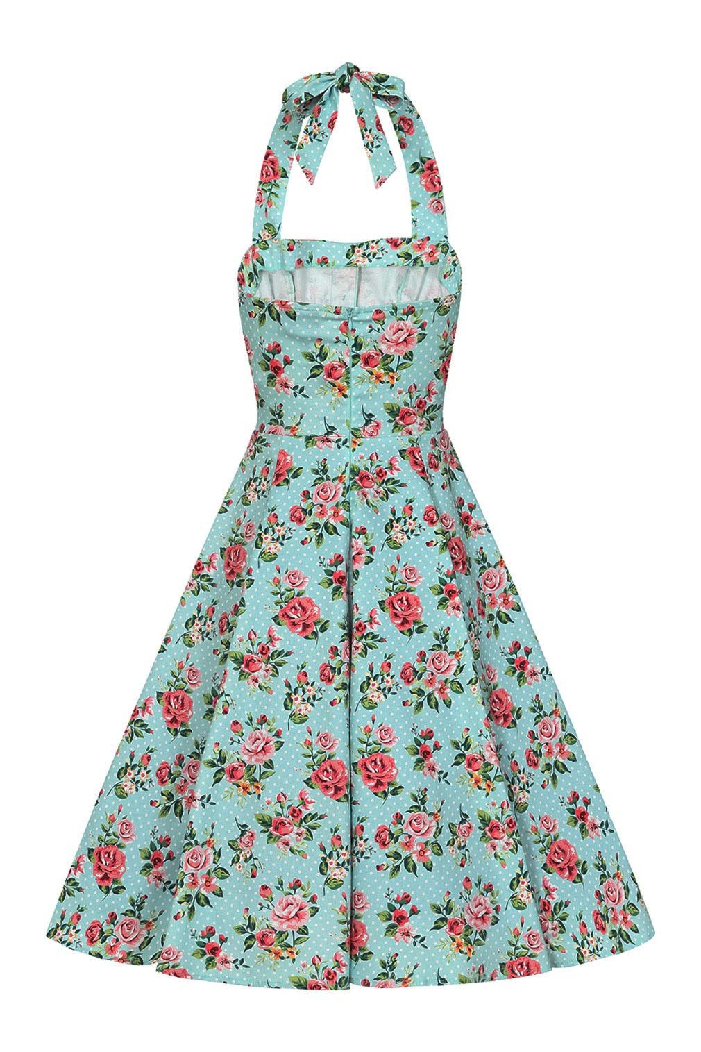 Hearts & Roses London Trägerkleid Heidi Floral Swing Dress Rockabella Vintage Retro