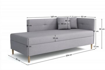 Mars Möbel Bett Einzelbett Polsterbett GIGI mit Bettkasten Schalfunktion