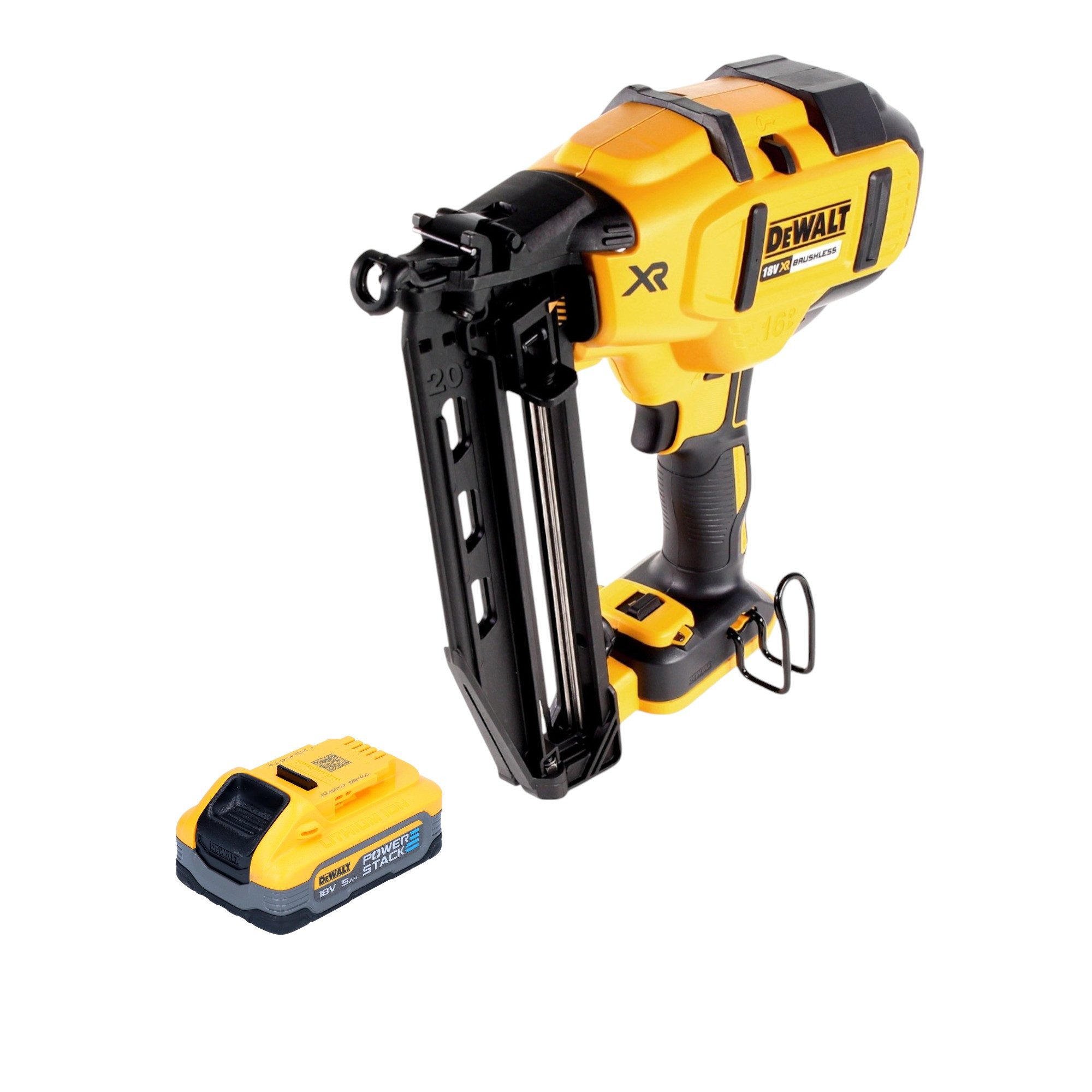 DeWalt Druckluft-Nagler DCN 660 N Akku Nagler 18V 32 - 63 mm Brushless + 1x Powerstack Akku