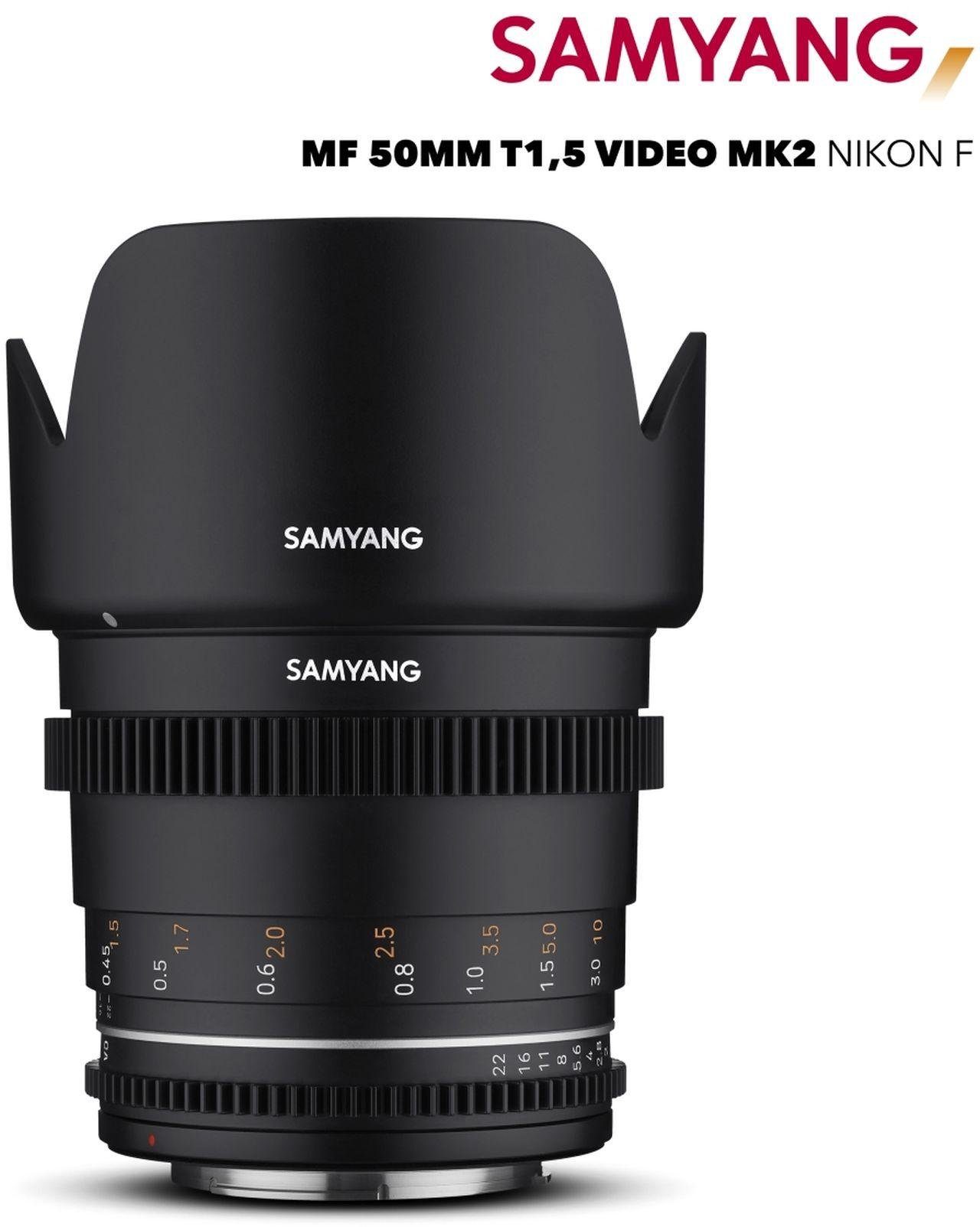 Samyang »MF 50mm T1,5 VDSLR MK2 Nikon F« Objektiv