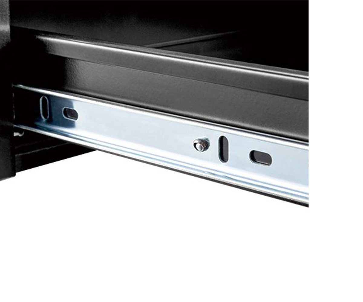 Systafex® Schublade Schreibtisch Tisch Unterbau Schublade Fach Hängeschublade schwarz, Gleitmechanismus