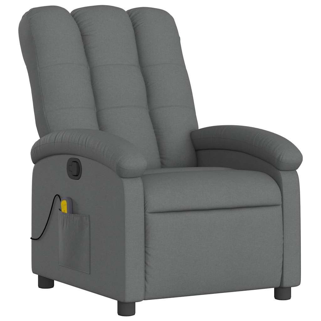 vidaXL Sessel Massagesessel Dunkelgrau Stoff (1-St)