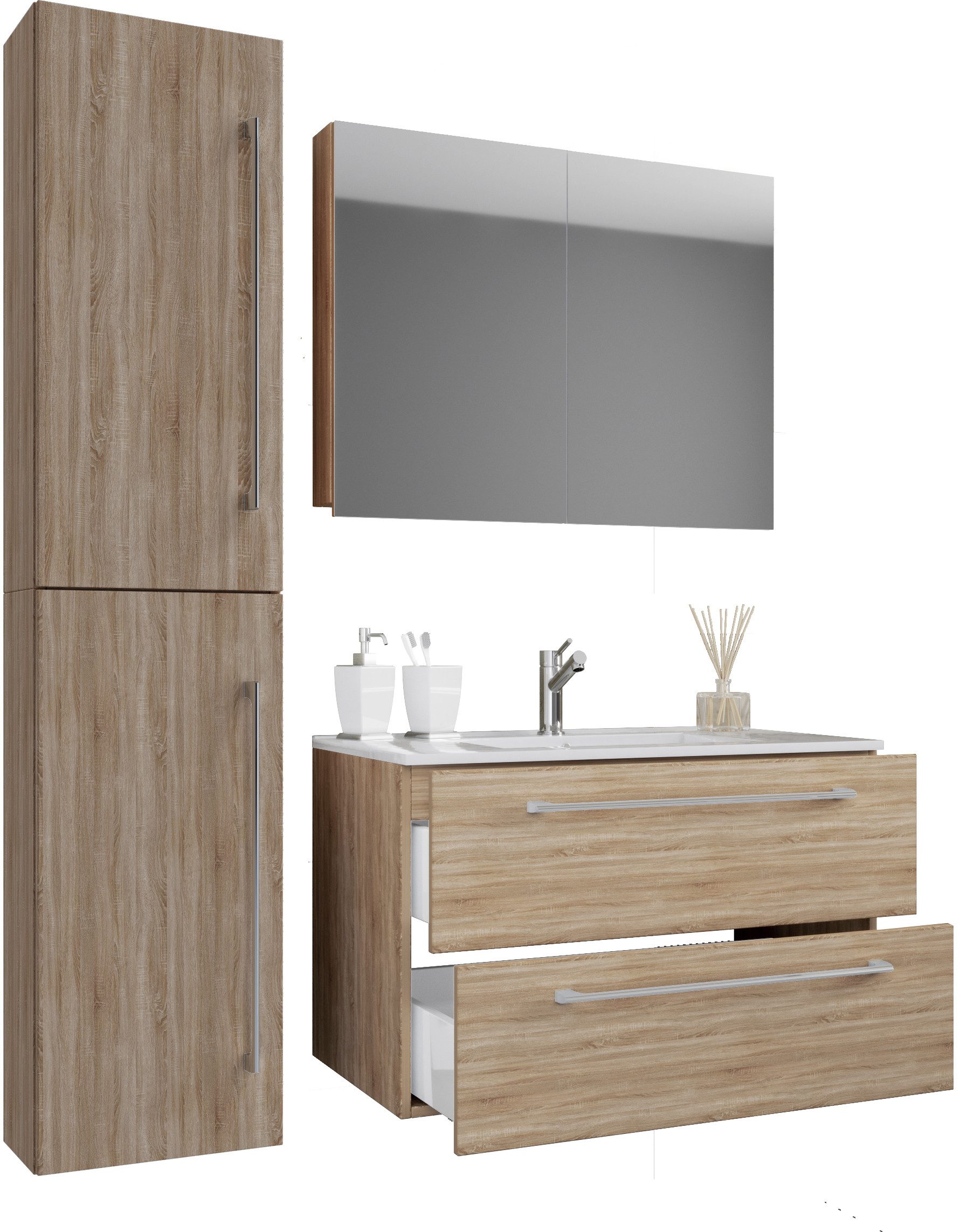 VCM Waschtisch 4-tlg. Waschplatz Waschtisch Badinos Schublade SC (4-St)