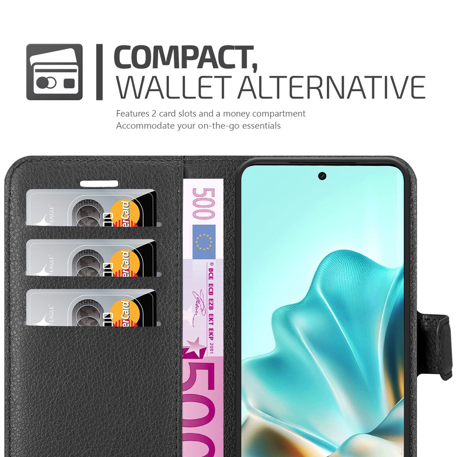 Cadorabo Handyhülle für Motorola Moto Edge 60 Fusion / Edge 60 Hülle Motorola Moto Edge 60 Fusion / Edge 60, Hülle Schutzhülle mit Standfunktion, Kartenfach und Magnetverschluss