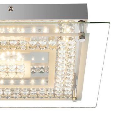 etc-shop LED Deckenleuchte, Leuchtmittel inklusive, Warmweiß, Deckenlampe Deckenleuchte Kristalleuchte LED Wohnraumlampe Glaslampe